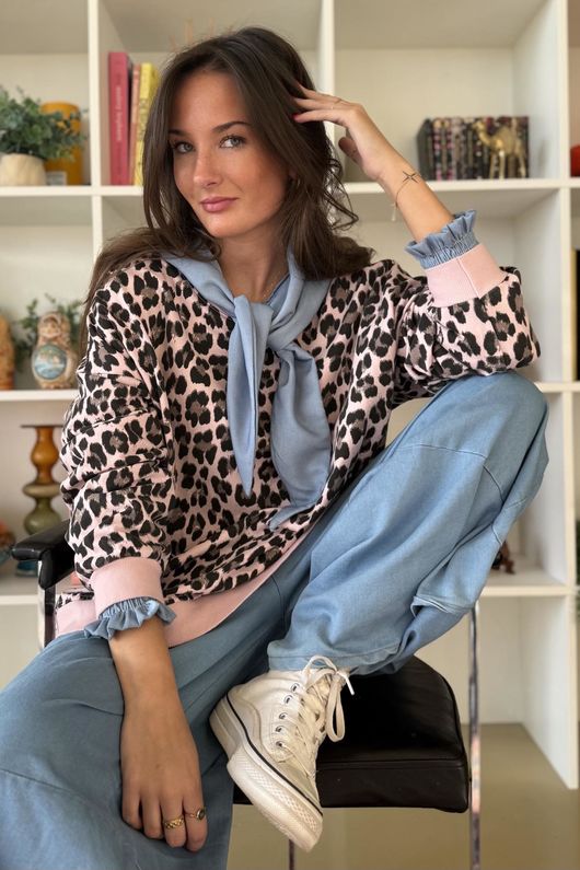 Untamed Classic High Low Sweatshirt Rose - 